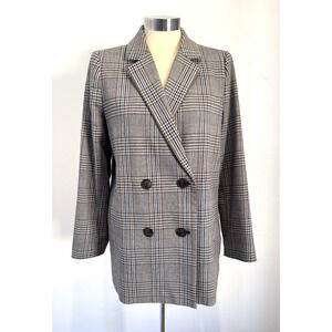 MADEWELL CALDWELL Double-Breasted Blazer in Menswear Plaid Size Small Excellent!
